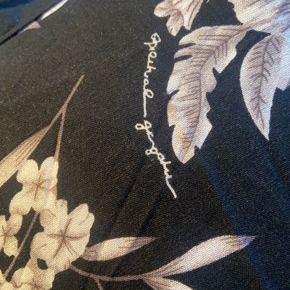 Spiritual Gangster Maya Black Floral Tie Front Kimono Robe OS - Picture 9 of 10